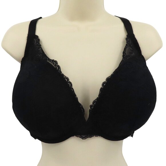 Torrid Curve 42DD Bra Black Floral Flower Lace Underwire Padded Women Plus Size - Picture 1 of 14